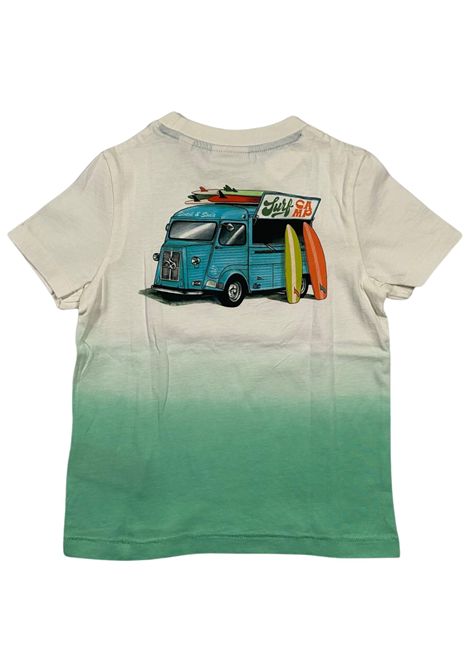 White/green cotton T-shirt for children Scotch&Soda | 175893/SUBIANCO/VERDE