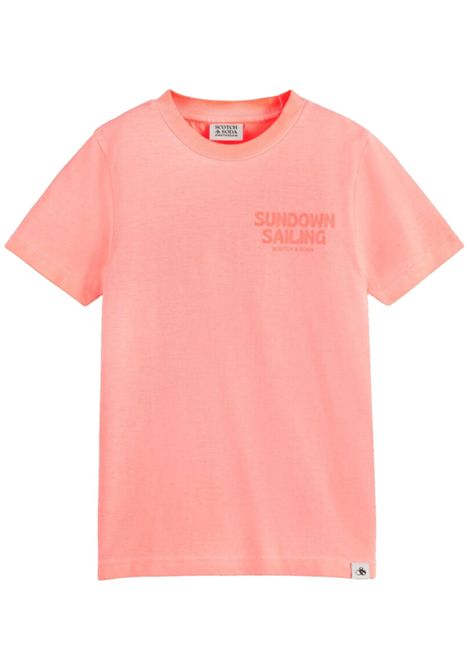 Children's fluorescent orange cotton T-shirt Scotch&Soda | 177568/SUARANCIO FLUO