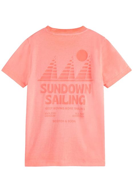 Children's fluorescent orange cotton T-shirt Scotch&Soda | 177568/SUARANCIO FLUO