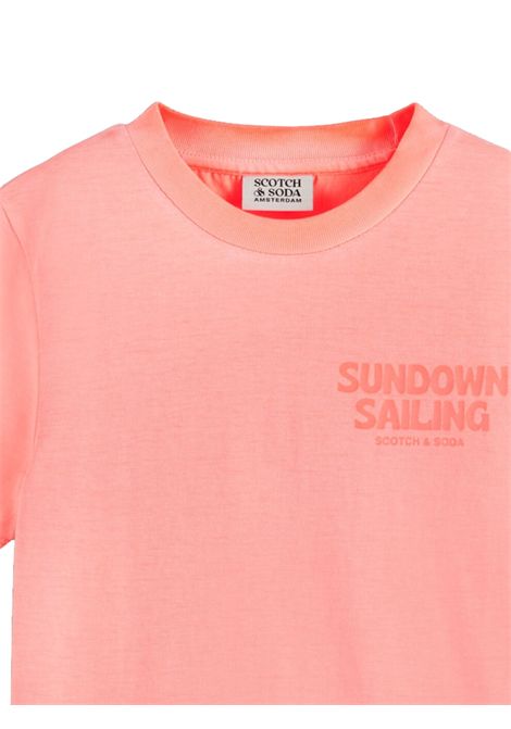 Children's fluorescent orange cotton T-shirt Scotch&Soda | 177568/SUARANCIO FLUO