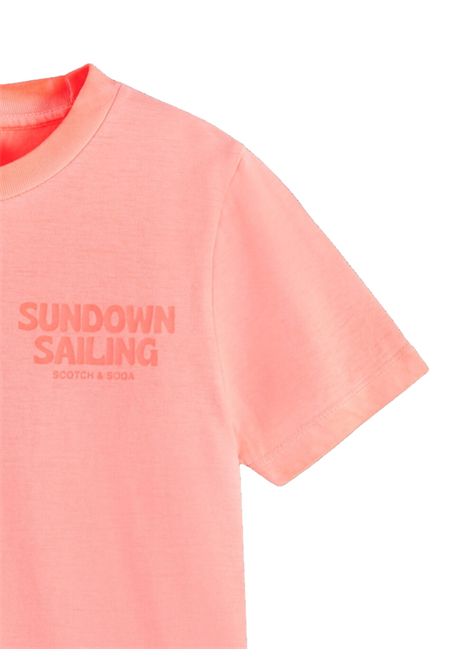 Children's fluorescent orange cotton T-shirt Scotch&Soda | 177568/SUARANCIO FLUO