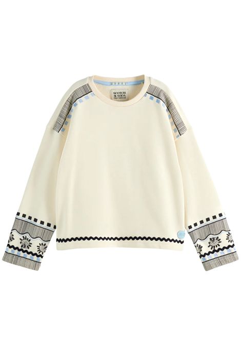 Felpa bambina sabbia in cotone Scotch&Soda | 179349/SUSABBIA