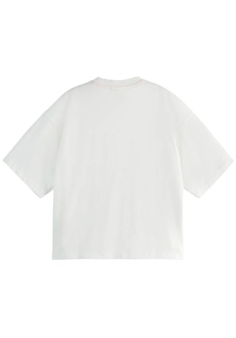 T-shirt bambina bianca in cotone Scotch&Soda | 179363/SUBIANCO