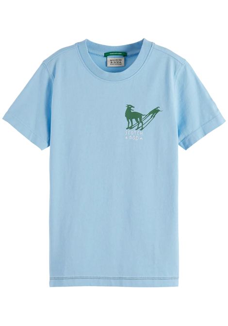 Blue cotton T-shirt for children Scotch&Soda | 179491/SUAZZURRO