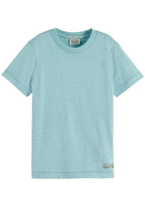 Aqua green cotton T-shirt for children Scotch&Soda | 179493/SUVERDE ACQUA