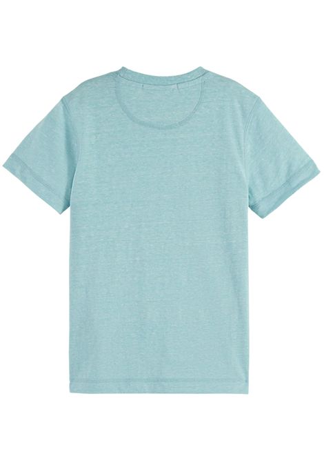Aqua green cotton T-shirt for children Scotch&Soda | 179493/SUVERDE ACQUA