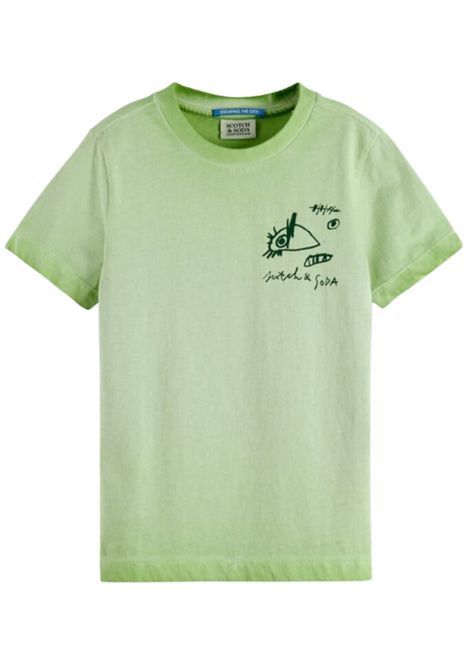 Green cotton T-shirt for children Scotch&Soda | 179499/SUVERDE