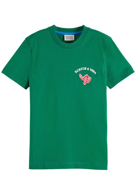 Green cotton T-shirt for children Scotch&Soda | 180564/SUVERDE