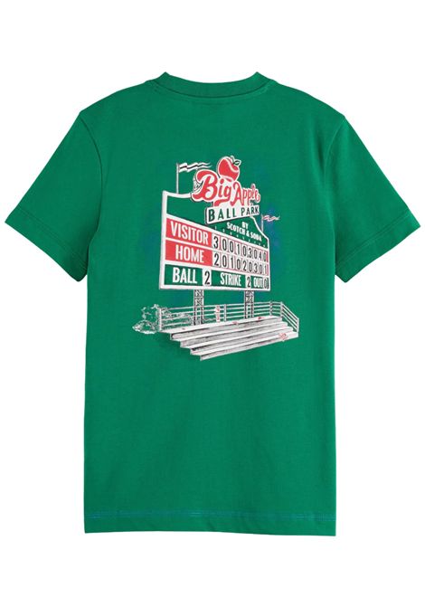 Green cotton T-shirt for children Scotch&Soda | 180564/SUVERDE