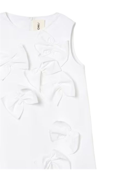 Abito bambina bianco in cotone Simonetta | SW1B42S0201/MABIANCO