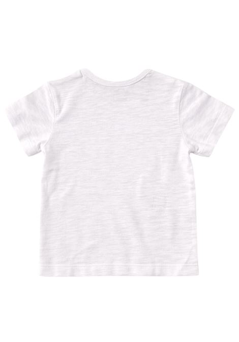 T-shirt neonato in cotone e lino SKIKKERLI | RH532/MABIANCO/VERDE