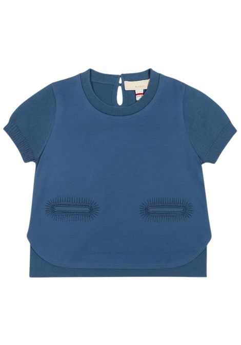 Baby girl's blue cotton T-shirt STELLA MC CARTNEY | 400474/FIBLU