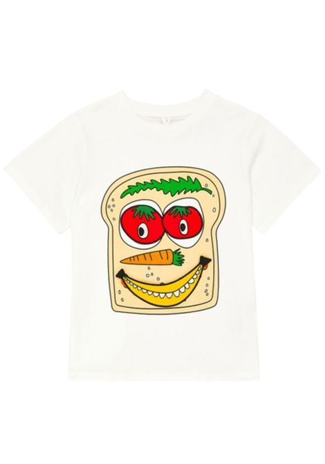 White cotton T-shirt for children STELLA MC CARTNEY | TU8P31/MOBIANCO