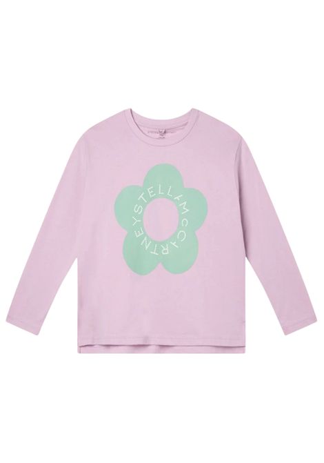 T-shirt bambina lilla in cotone STELLA MC CARTNEY | TV8C00/MOLILLA
