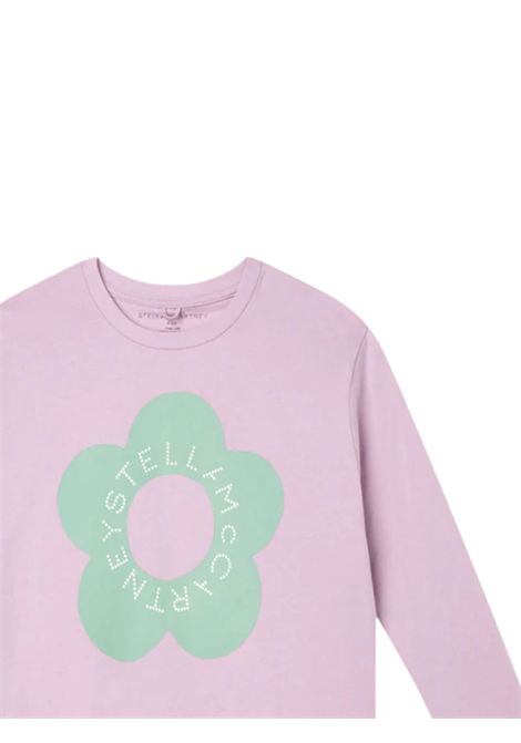 T-shirt bambina lilla in cotone STELLA MC CARTNEY | TV8C00/MOLILLA
