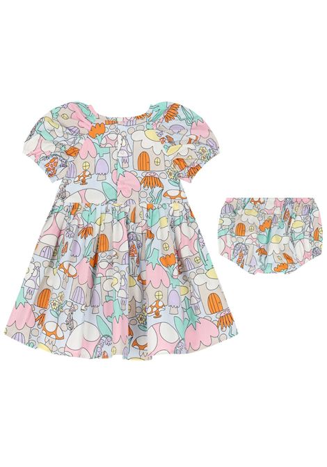 Multicolored cotton baby dress STELLA MC CARTNEY | TW1041/MAMULTICOLOR