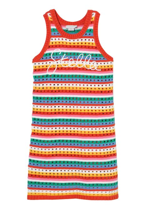 Abito bambina multicolor in cotone STELLA MC CARTNEY | TW1F02/CEMULTICOLOR