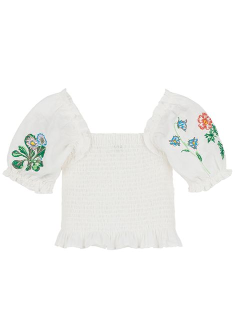 Girls' linen and cotton top STELLA MC CARTNEY | TW5A81/MABIANCO
