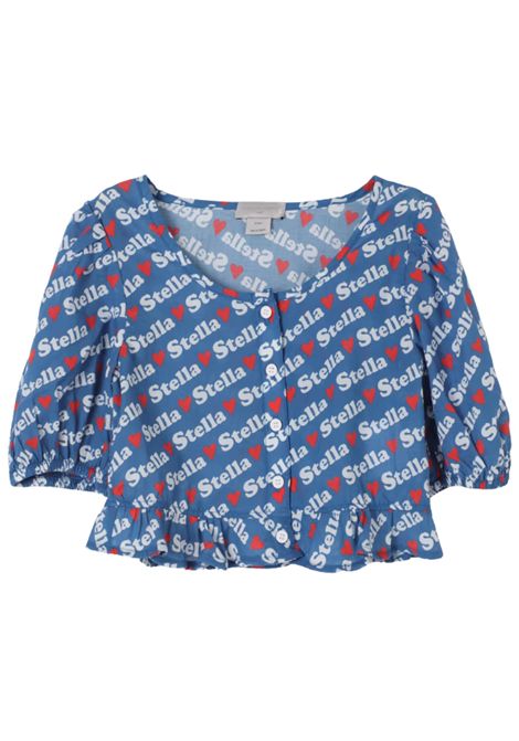 Blue cotton top for girls STELLA MC CARTNEY | TW5B01/MABLU