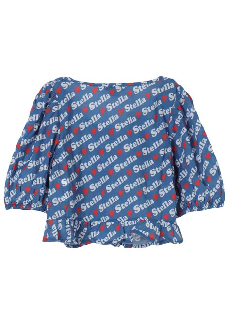 Blue cotton top for girls STELLA MC CARTNEY | TW5B01/MABLU