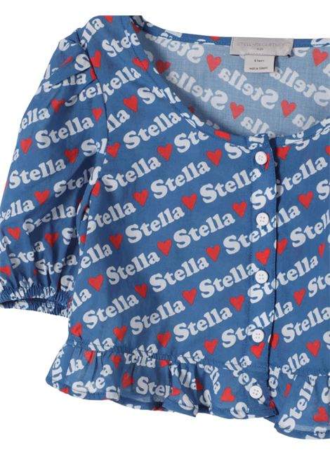 Blue cotton top for girls STELLA MC CARTNEY | TW5B01/MABLU