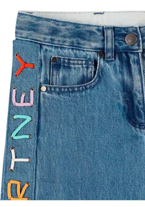 Jeans bambina azzurro in cotone STELLA MC CARTNEY | TW6E40/MADENIM