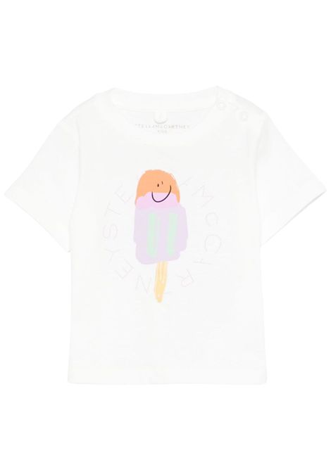 White cotton baby T-shirt STELLA MC CARTNEY | TW8161/MABIANCO