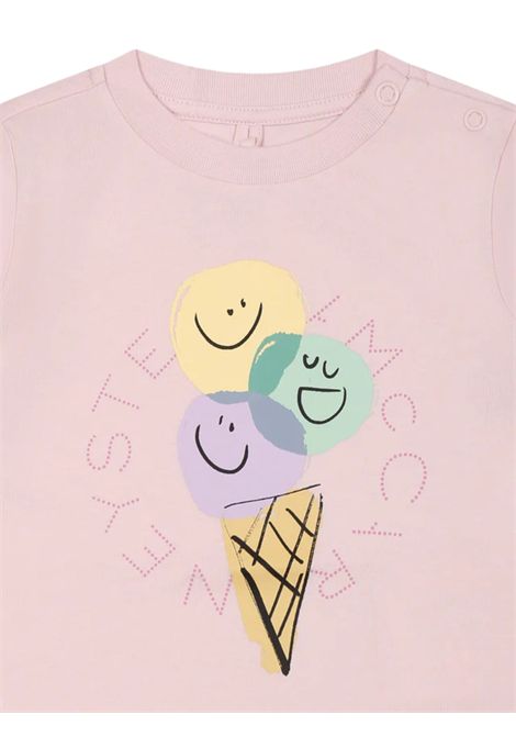 T-shirt neonata rosa in cotone STELLA MC CARTNEY | TW8171/CEROSA