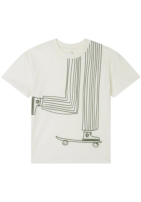 White cotton T-shirt for children STELLA MC CARTNEY | TW8Q81/MABIANCO