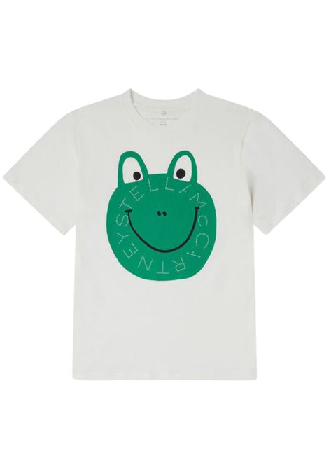 White cotton T-shirt for children STELLA MC CARTNEY | TW8S31/MOBIANCO