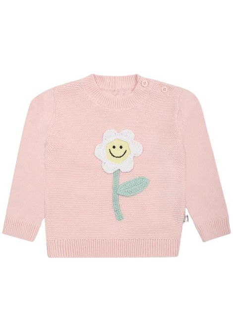 Maglione neonata rosa in cotone STELLA MC CARTNEY | TW9040/MAROSA