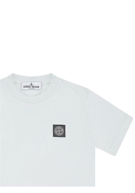 T-shirt bambino azzurra in cotone Stone Island | 2100006/CEAZZURRO