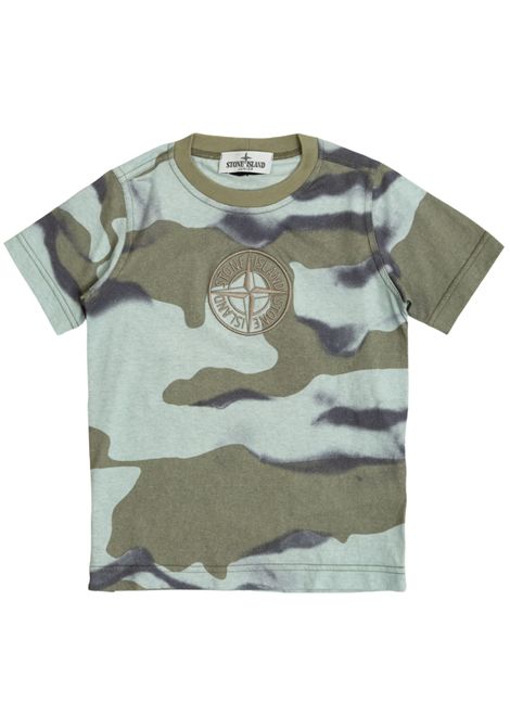 T-shirt bambino camouflage in cotone Stone Island | 2100008/MACAMOUFLAGE