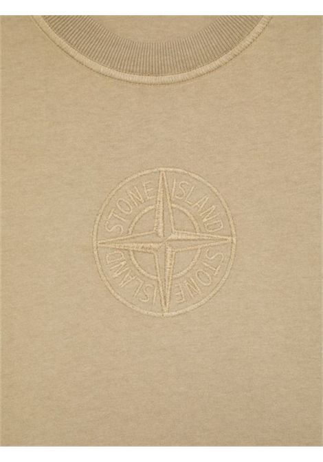 T-shirt bambino verde in cotone Stone Island | 2100009/CEVERDE