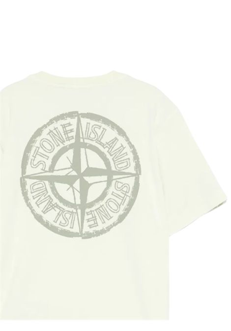 T-shirt bambino verde in cotone Stone Island | 21000100/CEverde