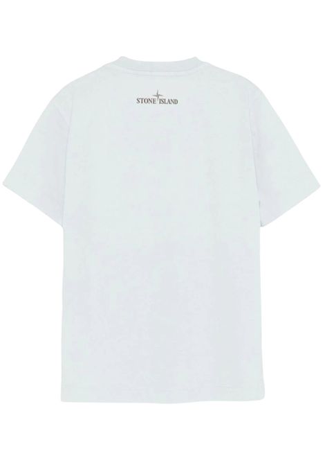 T-shirt bambino azzurra in cotone Stone Island | 210001010/CEAZZURRO