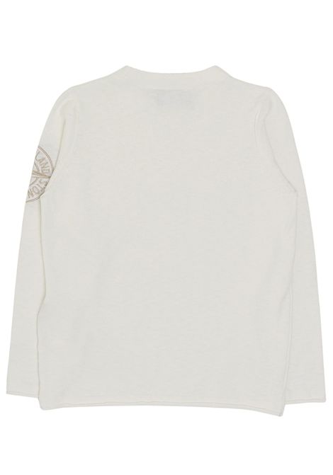 Maglione bambino bianco in cotone Stone Island | 5100012/CEBIANCO
