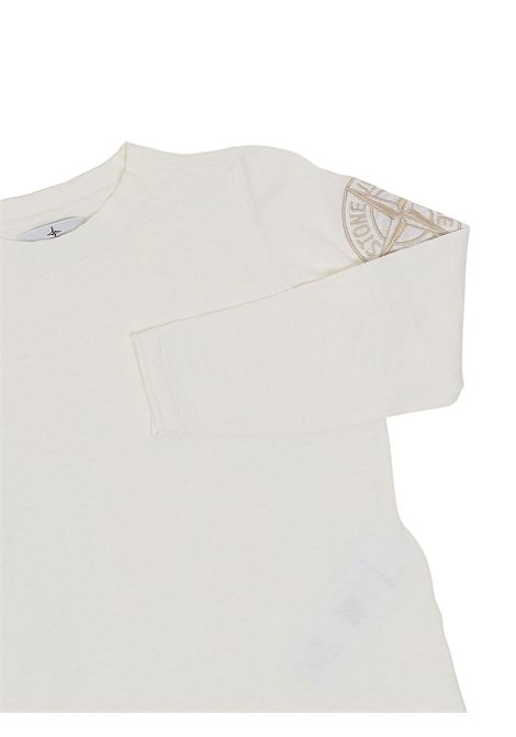 Maglione bambino bianco in cotone Stone Island | 5100012/CEBIANCO