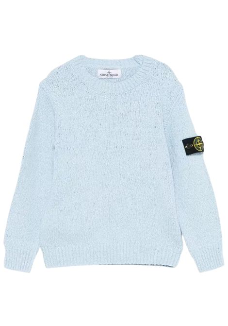 Maglione bambino azzurro in cotone Stone Island | 5100019/CEAZZURRO
