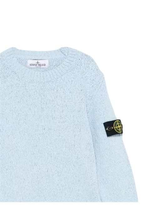 Maglione bambino azzurro in cotone Stone Island | 5100019/CEAZZURRO