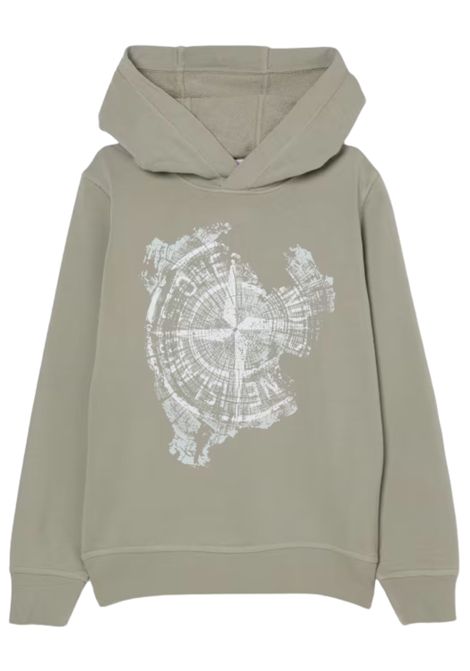 Felpa bambino verde in cotone Stone Island | 6100017/MAVERDE