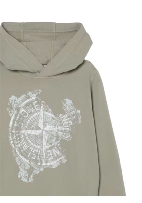Felpa bambino verde in cotone Stone Island | 6100017/MAVERDE