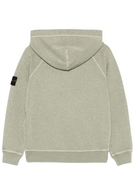 Felpa bambino verde in cotone Stone Island | 610003S/CEVERDE