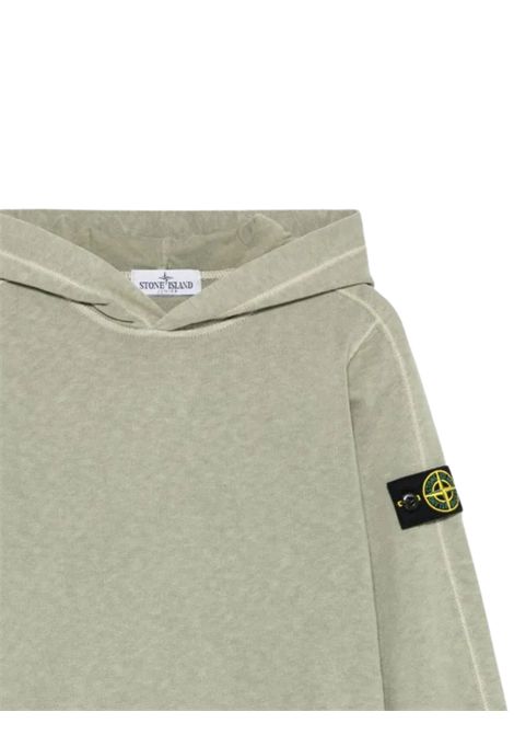 Felpa bambino verde in cotone Stone Island | 610003S/CEVERDE