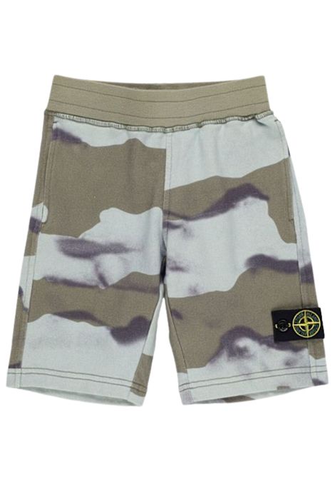 Bermuda bambino camouflage in cotone Stone Island | 6200007/CECAMOUFLAGE