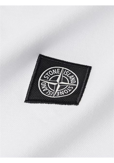 White cotton polo shirt for children Stone Island | 761621348/MOBIANCO