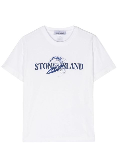 White cotton T-shirt for children Stone Island | 801621073/DEBBIANCO