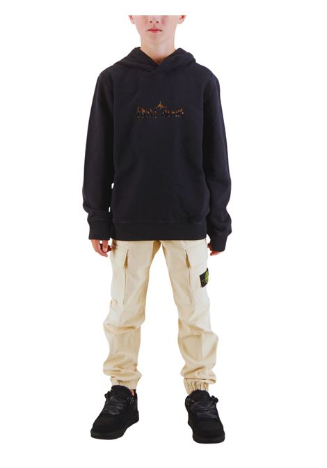Felpa bambino nera in cotone Stone Island | 811662221/CENERO