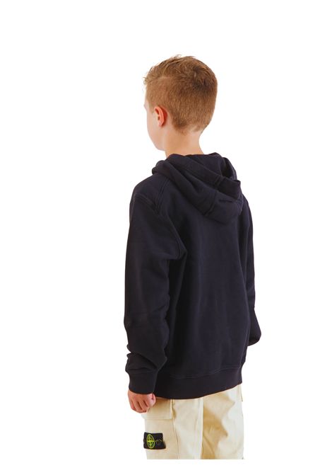 Felpa bambino nera in cotone Stone Island | 811662221/CENERO