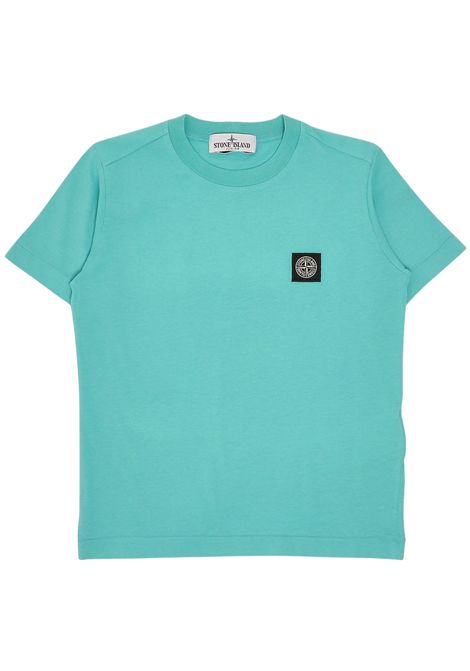 T-shirt bambino verde in cotone Stone Island | K1S162100002/MAVERDE